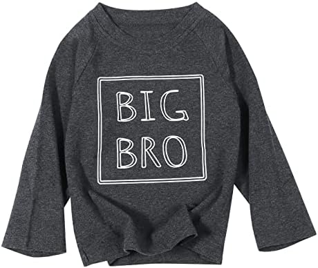 Тениска Big Brother За малки момчета, Тениска с обявяването на Големия Брат, Есенно-Зимни Детски Памучен t Риза С Дълъг Ръкав,