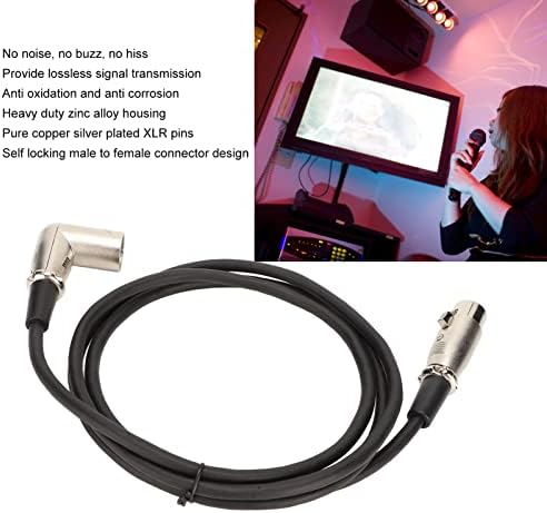 Микрофон кабел FECAMOS XLR от мъжа към жената с Дължина 4,9 фута, корпус от с сплав, кабел XLR от мъжа към жената,