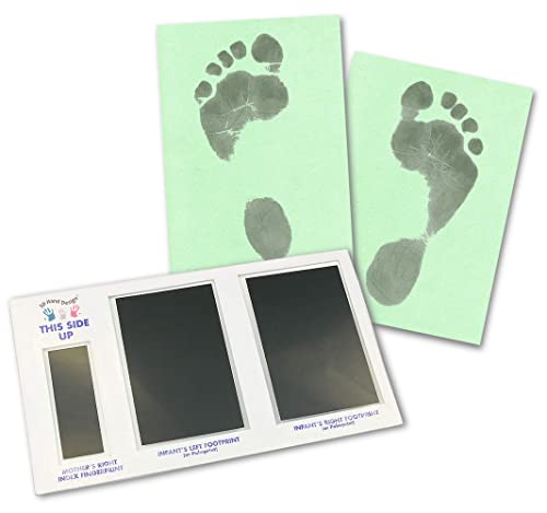 Комплект за пръстови отпечатъци Baby Safe без мастило | Черен | 0-3 месеца | максимум 8 отпечатъци на всеки