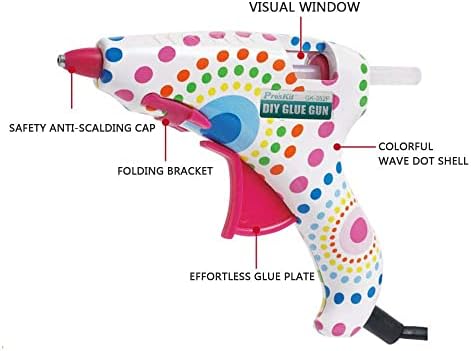 LIXFDJ Безжичен термоклеевой пистолет Mini, ниска мощност 10-20 W, Защита срещу Изгаряния, за занаяти, изкуства и