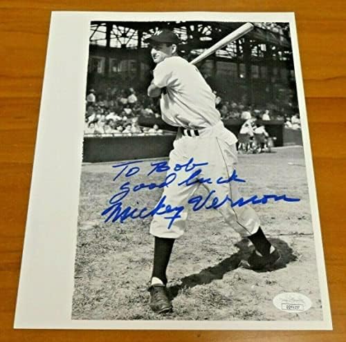 Мики Върнън Подписа Винтажную бейзболен снимка 8x10 с JSA COA - Снимки на MLB с автограф