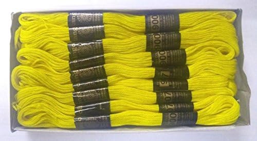 Жълто канарче - Комплект от Памучен 6-слойных Нишки, Мотки прежди, Бродерия на кръстат бод, мулине за бродиране