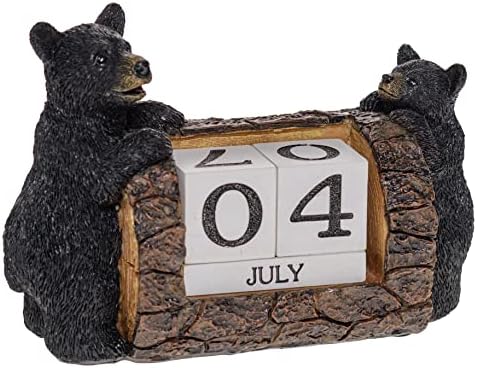 Блокове, настолни календари Pine Ridge Black Bear - Вечен Календар, Блокове с Показване на месеца и деня, Календари в селски