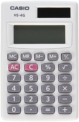 Преносим слънчев калкулатор Casio HS-4G, Малък