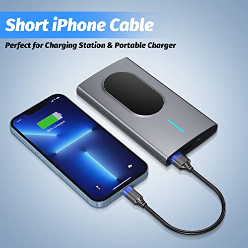 Кратко Кабел зарядно устройство за iPhone 1 фут 3 опаковки USB кабел за синхронизация на данни на Гръмотевична