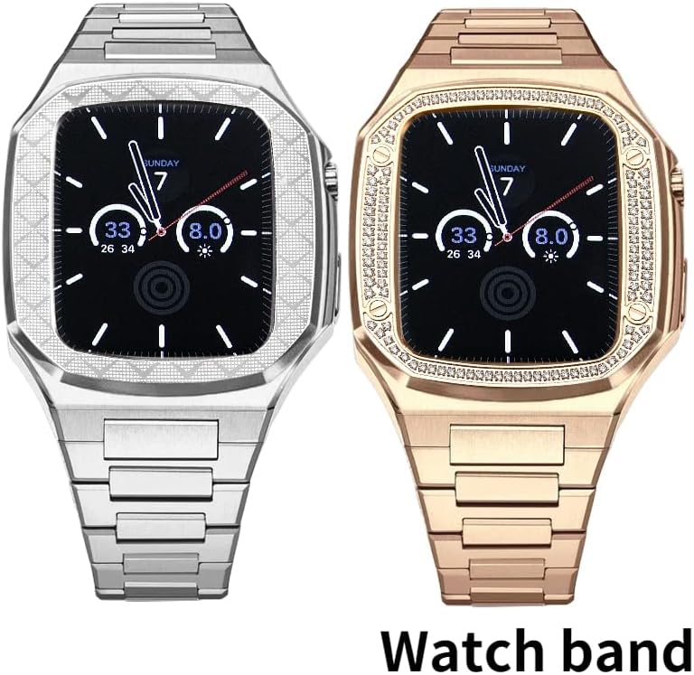 Комплект модификация EKINS Метален bezel за Apple Watch 7 6 5 4 42 мм 44 мм 45 мм рамка на корпуса часа Подмяна