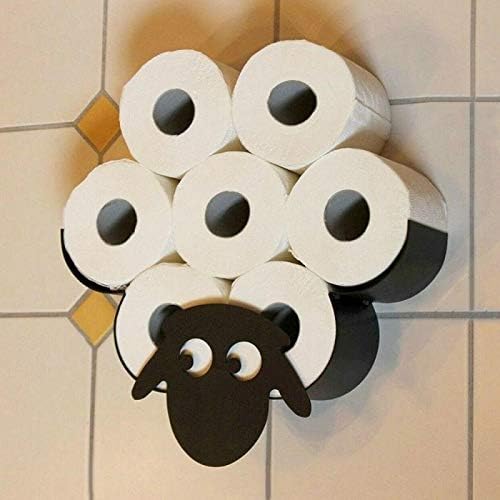 LAGOOS Sheep Декоративен Държач За Тоалетна Хартия Стенен Държач За Съхранение на Ролки Платове с Капацитет 7 Роли