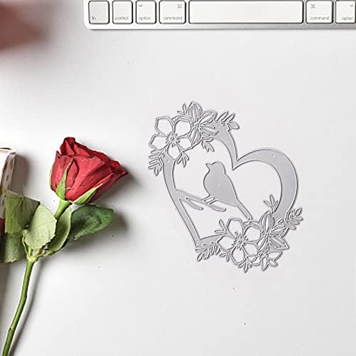 ALIBBON Щанцоване на Св. Валентин за производство на пощенски Картички, Печати с Птици във формата на Сърце