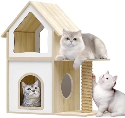 Tiebecy Уличен Котешки Къщичка за котки Голям Котешки Къща Със Защита от Атмосферни влияния Изолирани Подвижни