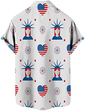 Малки Мъжки Ризи с Флага на Деня на Независимостта, Жилетка с 3D Принтом, Ежедневни Риза с Къс Ръкав, Блузи С Къс Ръкав, Женски