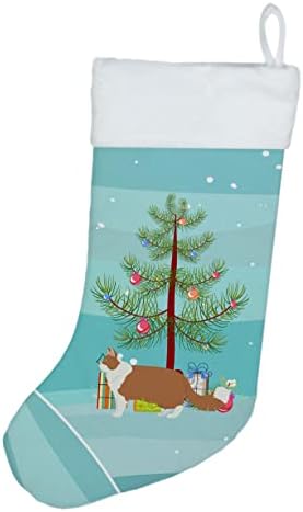 Съкровищата на Каролина CK4665CS Норвежки Гори 2 Котка весела Коледа Коледни Чорапи, Чорапи За Висящи пред Камината,