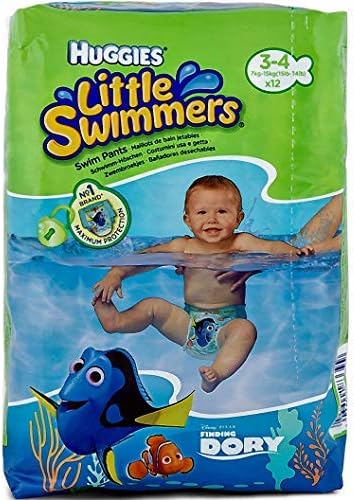 За еднократна употреба плувни панталони Huggies Little Swimmers, Малки (15-34 кг), 12 бр.