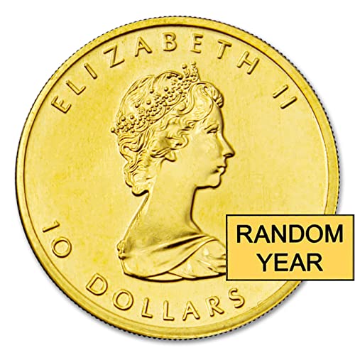 1979 КАЛИФОРНИЯ в Днешно време (Случаен година) Монета със златен кленов лист с тегло 1/4 унция, Лъскава, без да се прибягва,
