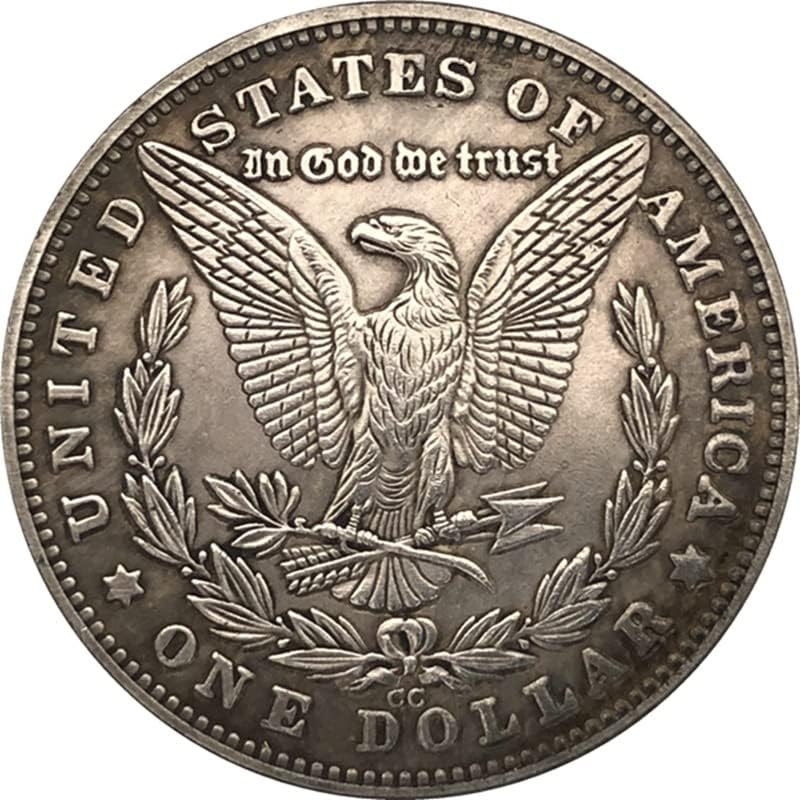 QINGFENG 38 ММ Антични Сребро Доларова Монета Американски Морган Скитник Монета 1881CC Занаят 43
