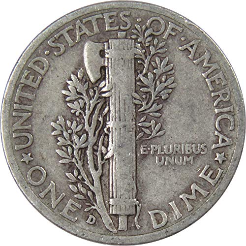 1940 D Mercury Dime VG Много Добра от 90% от Сребърни Монети на САЩ 10в са подбрани
