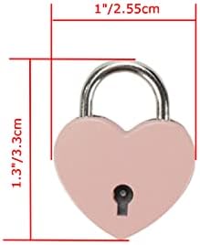 Мини Замък-Bitray с Ключовете Розов Замък за Дневник Метален Замък във формата на Сърце - 4шт