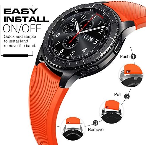 Каишка TiMOVO е Съвместим с Samsung Gear S3 Frontier/Galaxy Watch 3 45 мм, мек силиконов каучук подходящ за S3