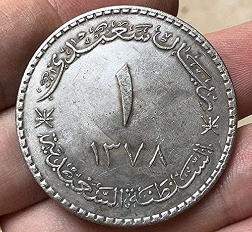 38 мм Чиста Мед Покрита със Сребро, Антични Монети Монета Оман 1959 Занаяти Колекция от Монети Възпоменателна