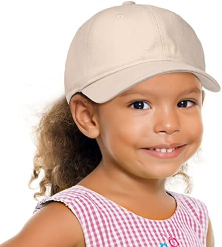 YANIBEST/ бейзболна шапка За Деца, Детска Однотонная Памучен бейзболна шапка С Регулируема Сатенена Подплата