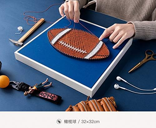 WellieSTR Комплект за рисуване струни с ръцете си|, Определени за ръгби | DIY Kit | Комплект за бродерия за