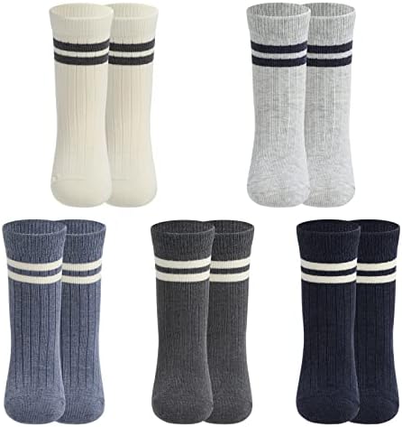 Чорапи за момчета HUMAN FEELINGS, Спортни Чорапи за момче 4-12 Години, Опаковка от 5 чифта Официални чорапи