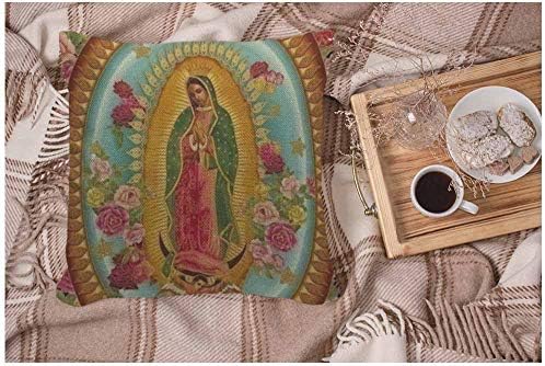 Калъф за възглавници WONDERTIFY Our Lady Guadalupe Мексико Света Дева Мария - Мека Бельо Калъфка за Декоративна