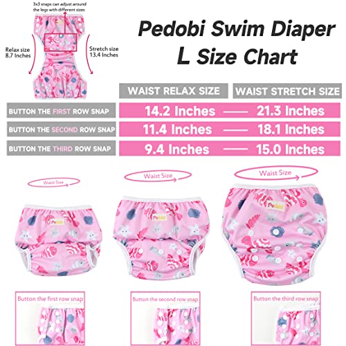За многократна употреба Бебешки Пелени за плуване Pedobi, Регулируеми Памперси за деца от 9 месеца до 3 години, 3