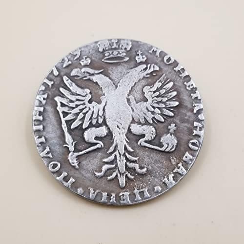 Старинни Занаяти 1729 Месинг Посеребренный Стар Сребърен Долар Сребърни Кръгли Чуждестранни Монети Антични Колекция