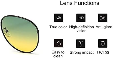 Очила за Нощно Виждане Wonzone за Мъже И Жени С Антирефлексно Покритие, Поляризирани UV400, Aviator, Жълти Защитни