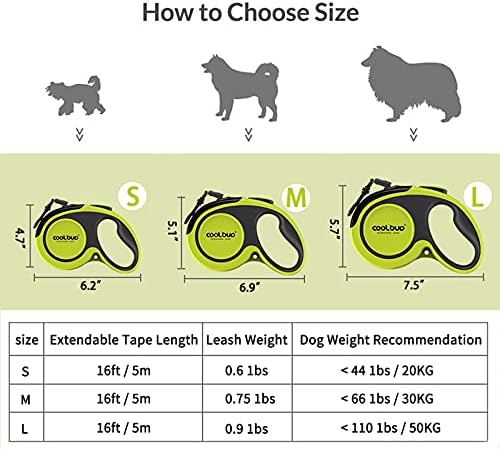 Здрав разтегателен каишка за кучета без entanglements на 360 ° с плъзгане дръжка; 16-подножието светоотражающая здрав