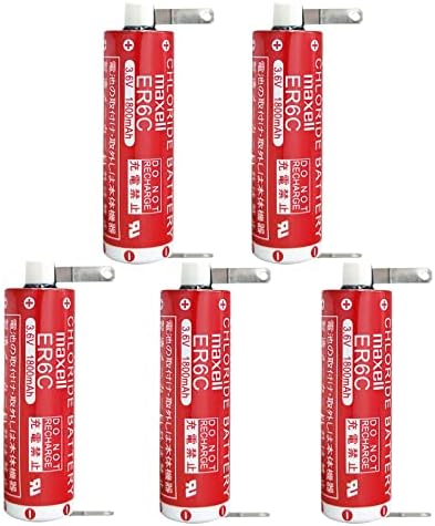 GRE-Energy 5 Опаковки ER6C AA 3,6 1800 mah Батерия АД Сменяеми батерии за F2-40BL, F240BL, F1, F2, FX, FX1, FX2, FX2C, FX2N с раздели