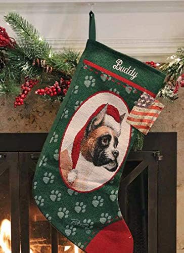Коледни Чорапи за Кучета-Боксьор Персонални