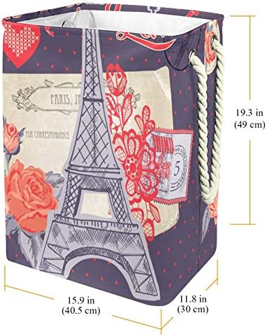 Unicey Fashion Love Paris Elements Кошница за дрехи, Сгъваема Кошница за Съхранение на Детска кошница