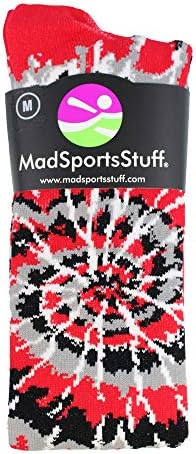 MadSportsStuff Чорапи Crazy Вратовръзка Боядисват На Телето - Софтбол, Футбол и много други