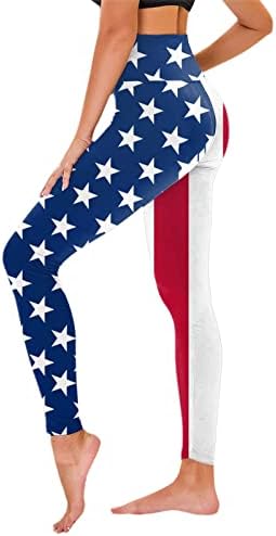 Американският Флаг, на 4 юли, Женски Гамаши с контрол на корема, САЩ, 4 Юли, Панталони за Йога, Дишащи, Пълна Дължина, Йога,