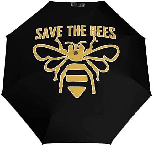 Запазване на Пчелите Пътен Чадър Ветрозащитный 3 Gatefold Автоматично Разкриваща Плик Сгъваем Чадър за Мъже Жени