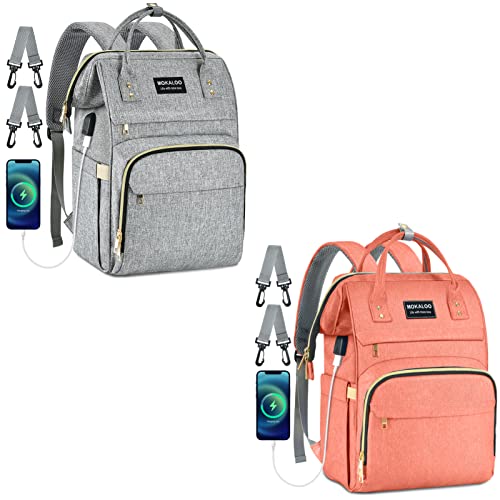 Раница-чанта за памперси Mokaloo, Голяма детска чанта, Многофункционална раница за пътуване, Водоустойчива