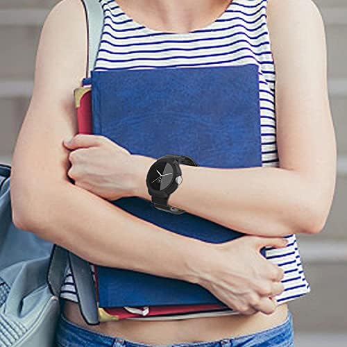 Каишка за часовник, който е Съвместим с Google Pixel Watch, Меки Силиконови Въжета за спортни часа защита от изпотяване,