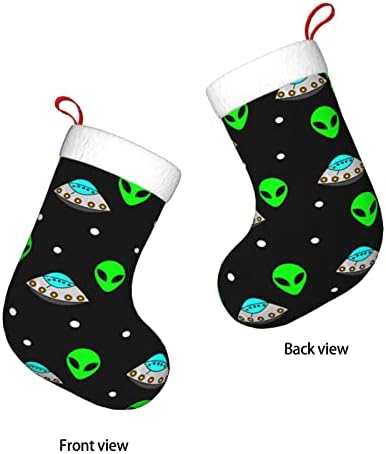 Коледни Чорапи, Един НЛО Зелена Камина с две лица Окачени Чорапи