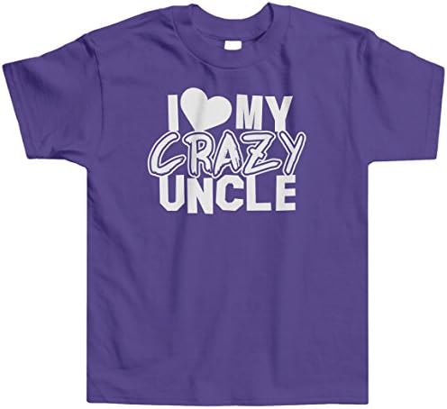 Тениска за деца Threadrock Little Girls 'I Love My Crazy Uncle