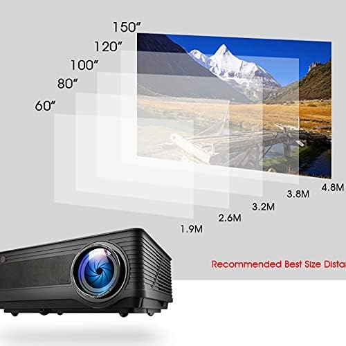 Проектор KXDFDC M5 M5W M5S M5SW Full 1080P, 4K 6500 е съвместим с подарък (Цвят: M5)