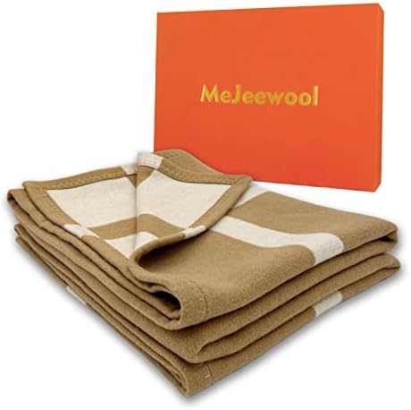 MeJeewool Гъст Топло одеяло от 70% вълна, Шарени Мъжки/Женски Вълнена покривка, Отлично подходящ за къмпинг, улиците,