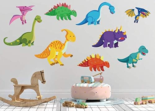 Стикери за стена с Динозавром DEKOSH за декор на детска стая | Светът на Джурасик парк T-rex Цветни Стикери за стена в Доисторическом