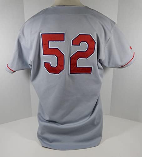 1995-99 Тексас Рейнджърс 52, Използван в играта Сива риза DP08126 - Използваните В играта тениски MLB