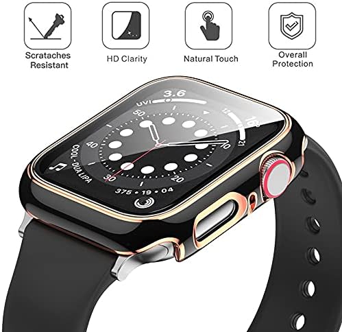 Стъкло TEXUM + калъф за Apple Watch Case 45 мм 41 мм 44 мм 40 мм в два цвята Защитно фолио за екрана iWatch Series 8 7 6