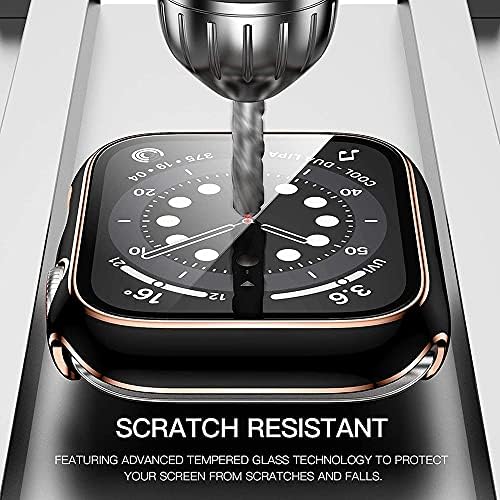 Стъкло TEXUM + калъф за Apple Watch Case 45 мм 41 мм 44 мм 40 мм в два цвята Защитно фолио за екрана iWatch Series 8 7 6 SE