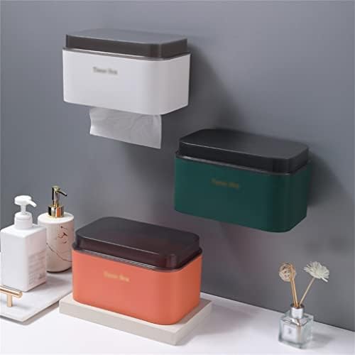 GENIGW Кутия за хартиени кърпи за ръце, Ролка за извличане на тоалетна хартия без перфорация, с монтиран на стената
