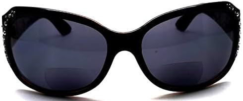 BillieJoe Бифокални Очила Слънчеви Ридеры Очила за Четене за Жени 2 ДВОЙКИ от Планински Кристал Извънгабаритни Дрънкулката
