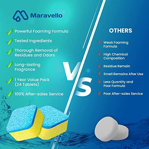 Препарат за почистване и дезодорант Maravello за миене на съдове, Мощен препарат за измиване на мивки и увеличаваща се със