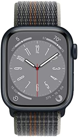 Apple Watch Серия 8 (GPS, 41 мм) - Алуминиев корпус Midnight с линия Midnight Sport Loop (обновена)